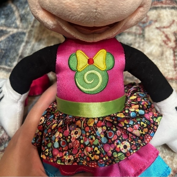 DISNEY Parks Minnie Mouse Plush 15 Inch Pink Rainbow Lollipop Candy Shiny - Picture 7 of 8